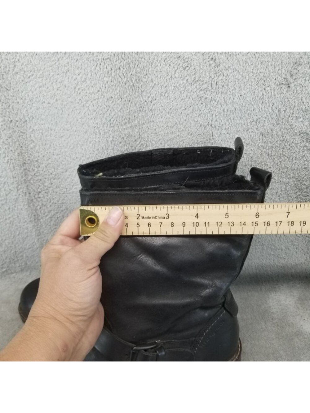 Ecco Shoes Womens Size EU 38 US 7.5 Elaine Black Pull On Biker Boots *Read* - Picture 5 of 16